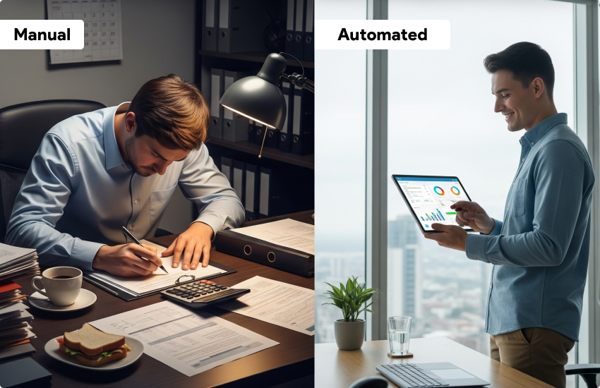 Manual vs automated reporting